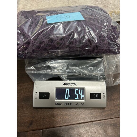 Josam Maxwell Purple Open Knit Short Sleeve Cardigan Sweater Size Small - Picture 9 of 9